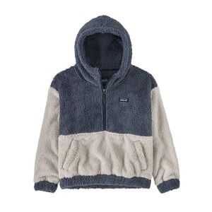 Patagonia Kids Two-Tone Hooded Fleece Pullover - Navy & Cream size S
